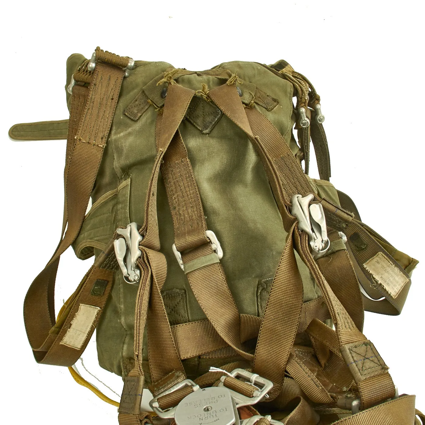 Original U.S. Early Vietnam War Parachute with Harness and Reserve Chute By Irving Air Chute Co