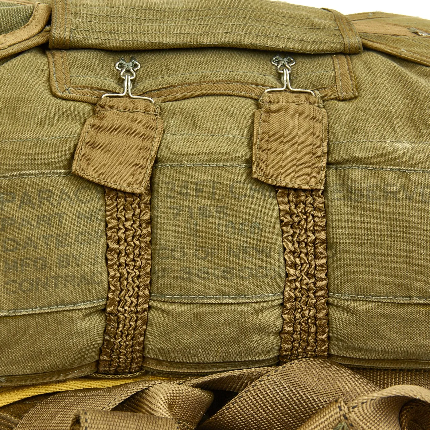 Original U.S. Early Vietnam War Parachute with Harness and Reserve Chute By Irving Air Chute Co