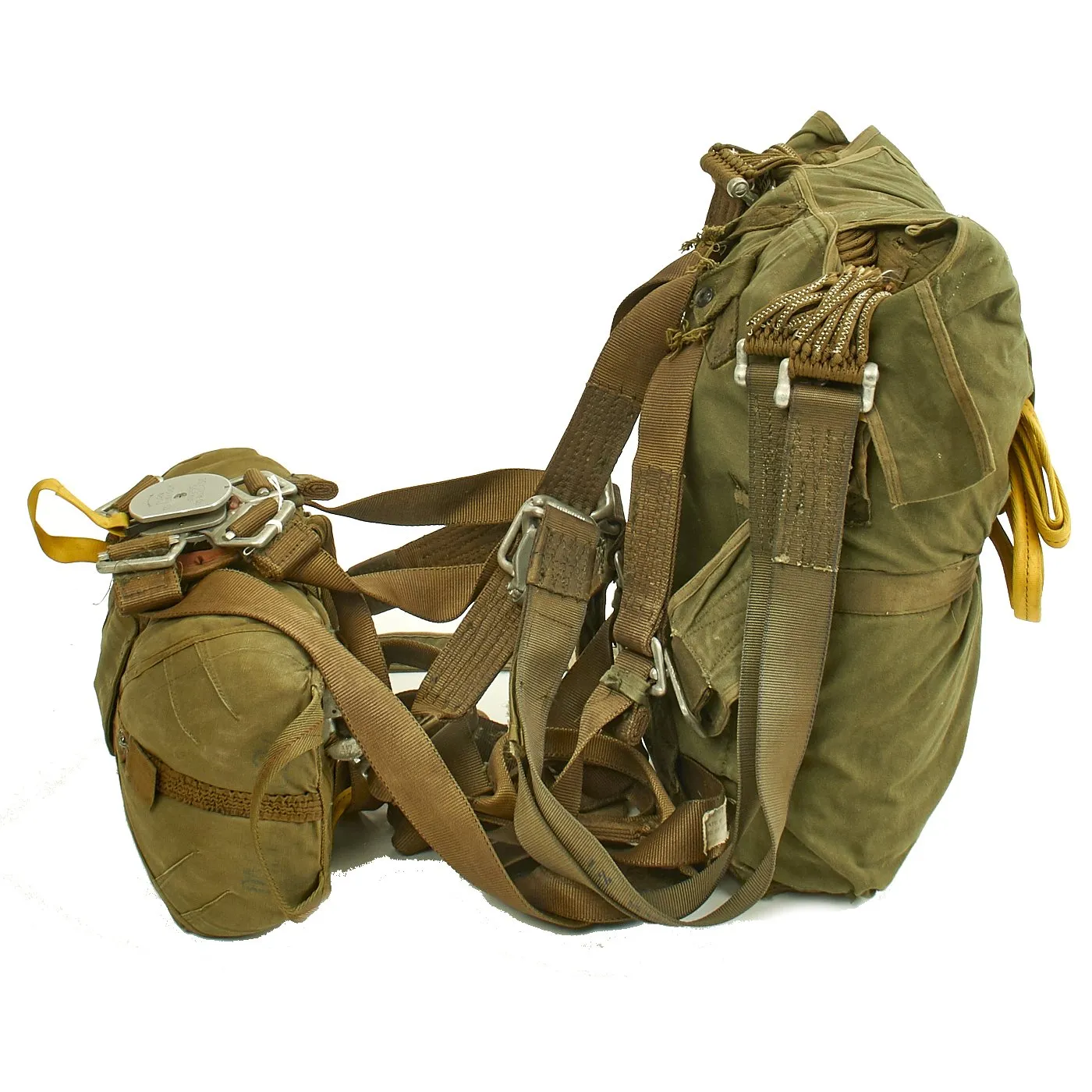 Original U.S. Early Vietnam War Parachute with Harness and Reserve Chute By Irving Air Chute Co