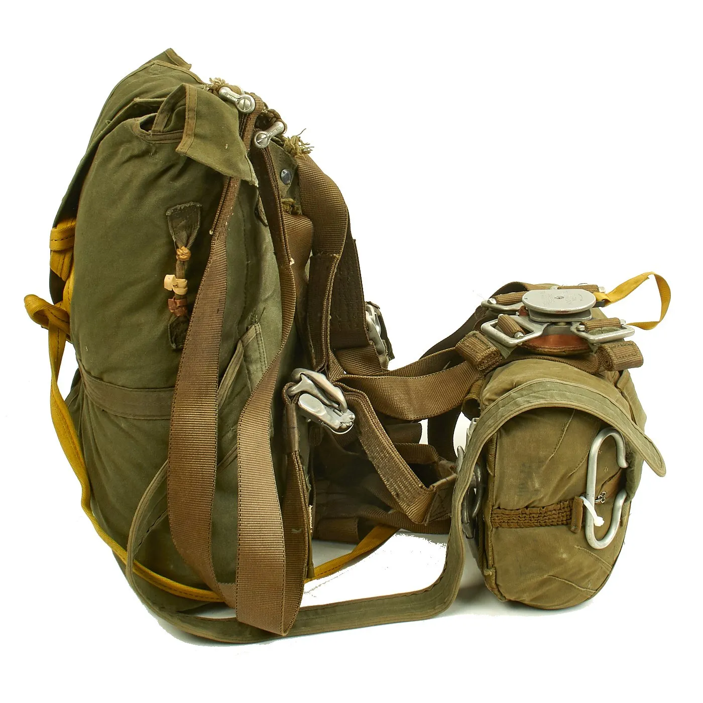 Original U.S. Early Vietnam War Parachute with Harness and Reserve Chute By Irving Air Chute Co