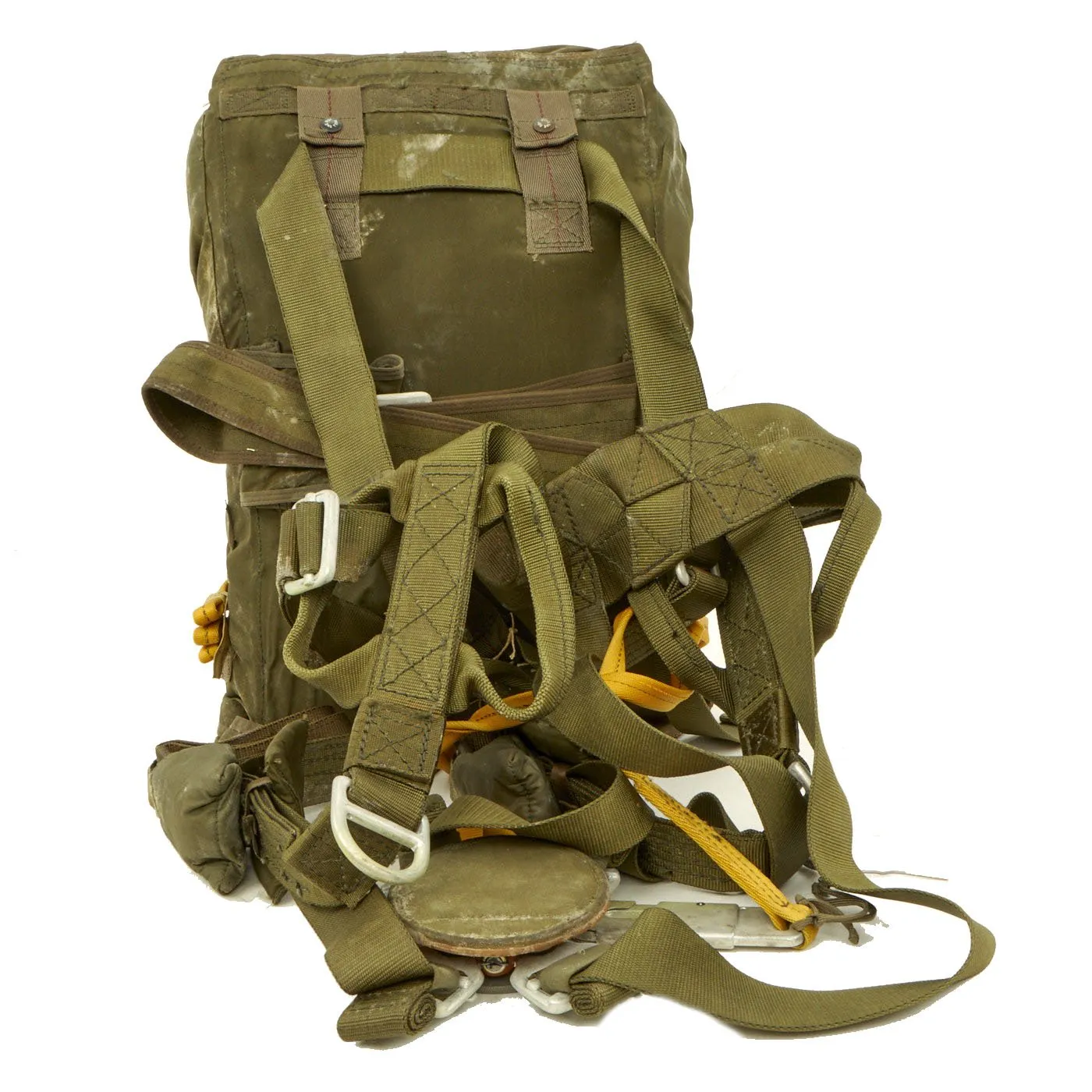 Original U.S. Early Vietnam War Parachute with Harness and Reserve Chute By Mills Manufacturing Corporation