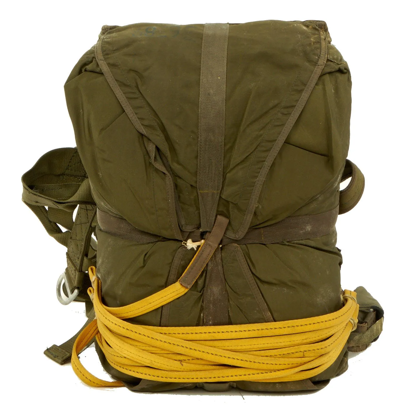 Original U.S. Early Vietnam War Parachute with Harness and Reserve Chute By Mills Manufacturing Corporation