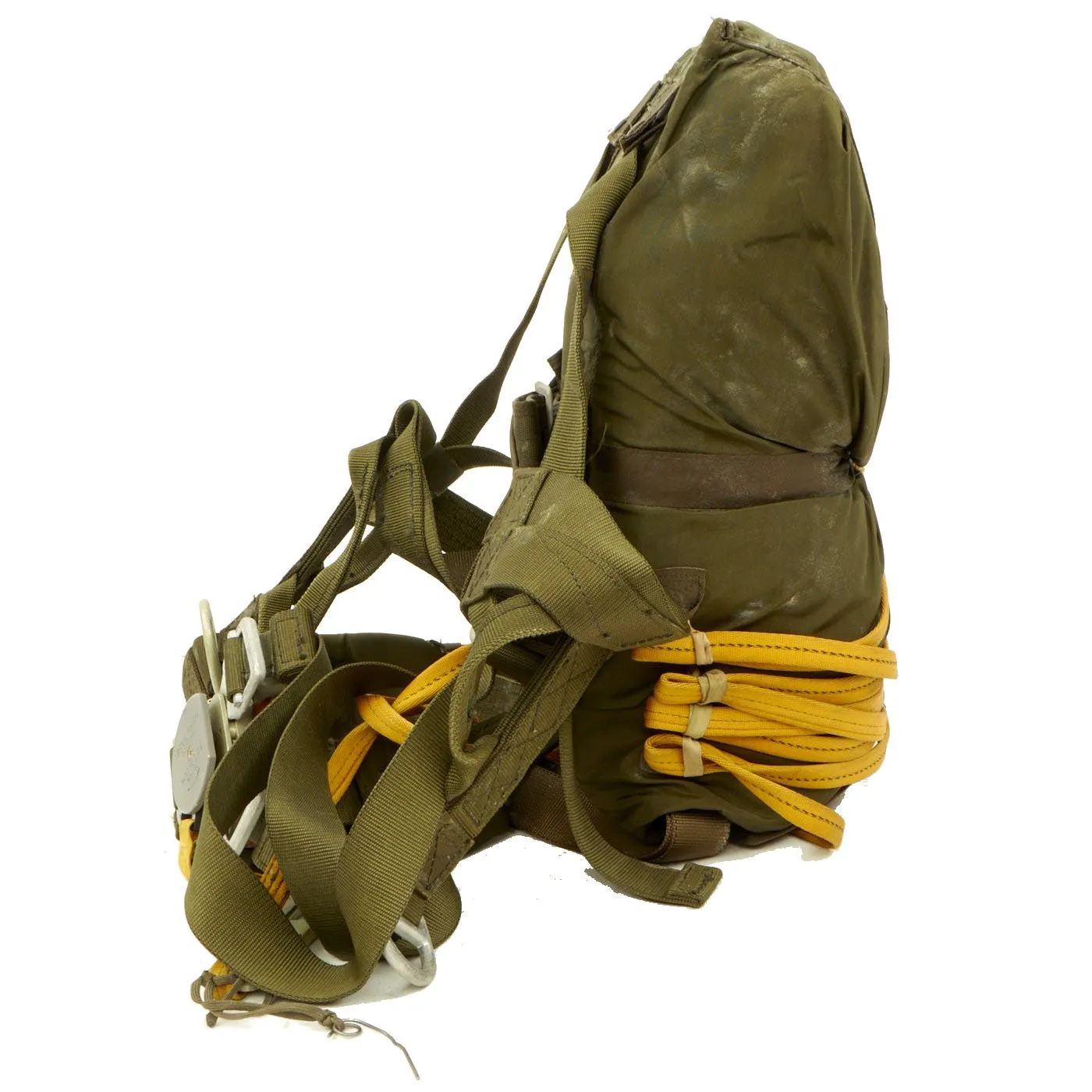 Original U.S. Early Vietnam War Parachute with Harness and Reserve Chute By Mills Manufacturing Corporation