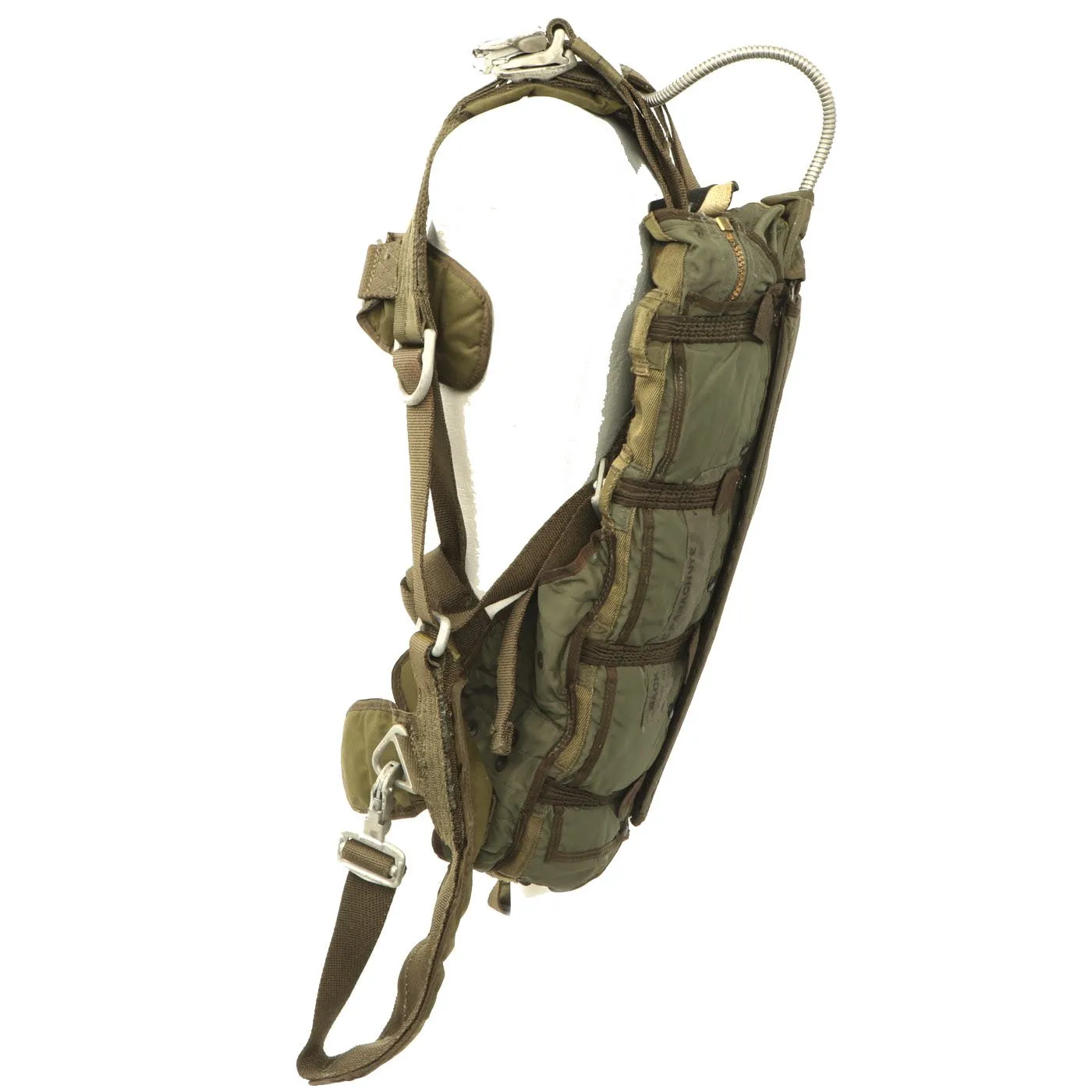 Original U.S. Korean War North American F-86 Sabre Pilot Emergency Parachute Pack with Harness Dated March 1953