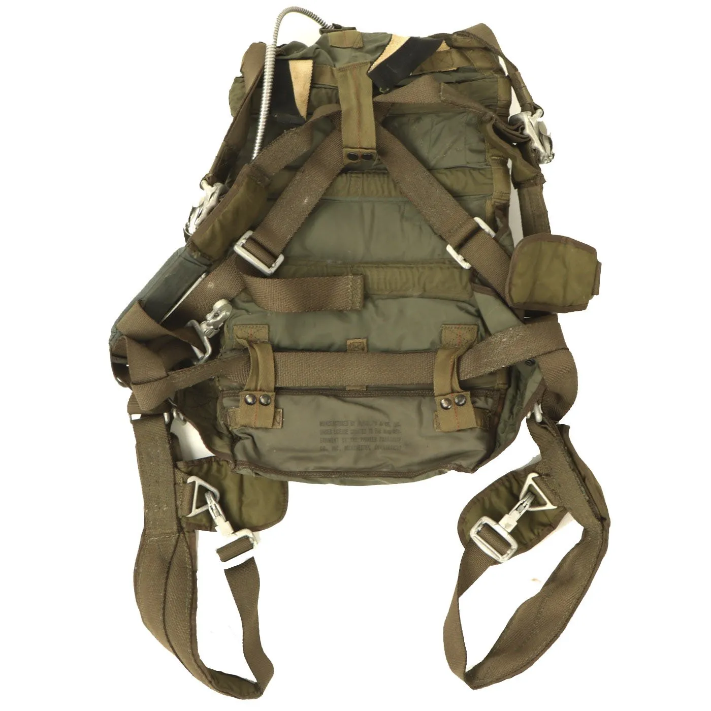 Original U.S. Korean War North American F-86 Sabre Pilot Emergency Parachute Pack with Harness Dated March 1953