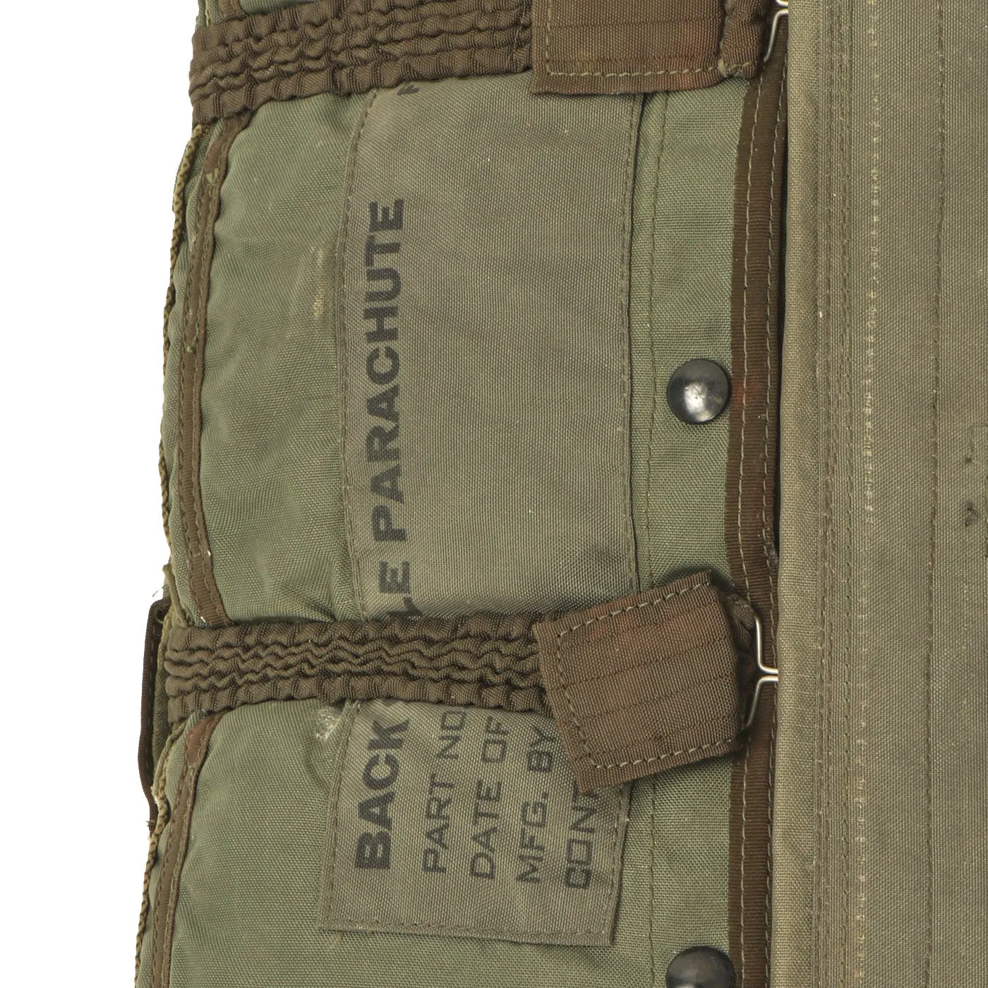 Original U.S. Korean War North American F-86 Sabre Pilot Emergency Parachute Pack with Harness Dated March 1953