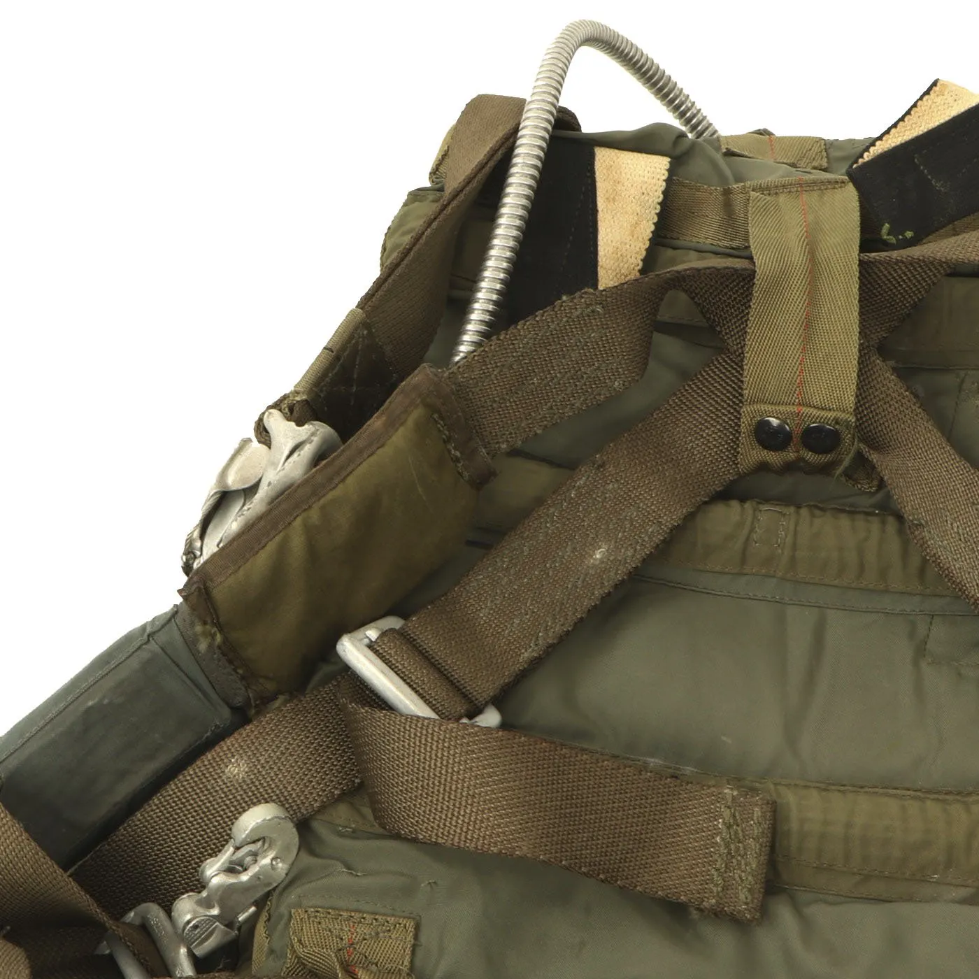 Original U.S. Korean War North American F-86 Sabre Pilot Emergency Parachute Pack with Harness Dated March 1953