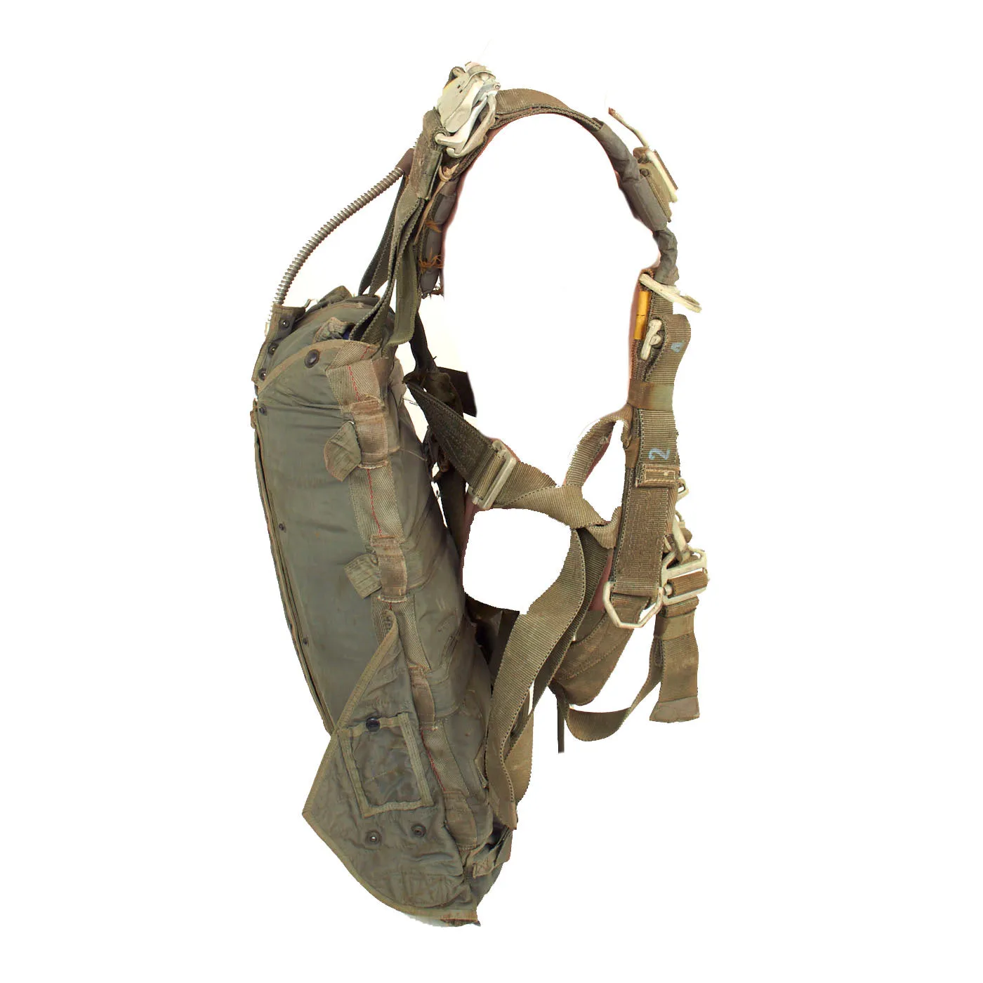 Original U.S. Vietnam War NB-8 Personnel Parachute Assembly With Canopy and Bag by Switlik - Dated 1960