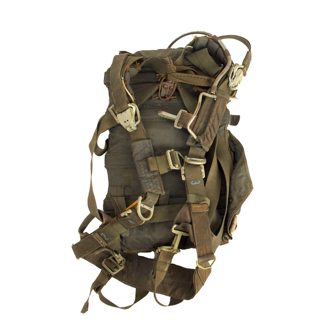 Original U.S. Vietnam War NB-8 Personnel Parachute Assembly With Canopy and Bag by Switlik - Dated 1960