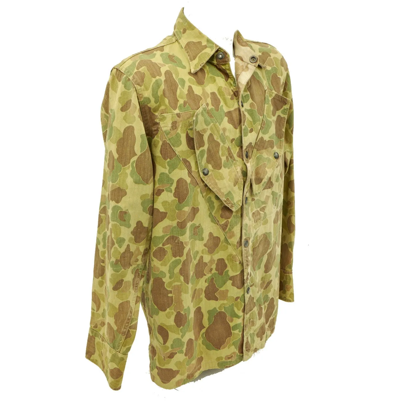 Original U.S. WWII USMC Paramarine Frogskin Reversible Camouflage 1st Pattern Jump Jacket - As Seen in Book