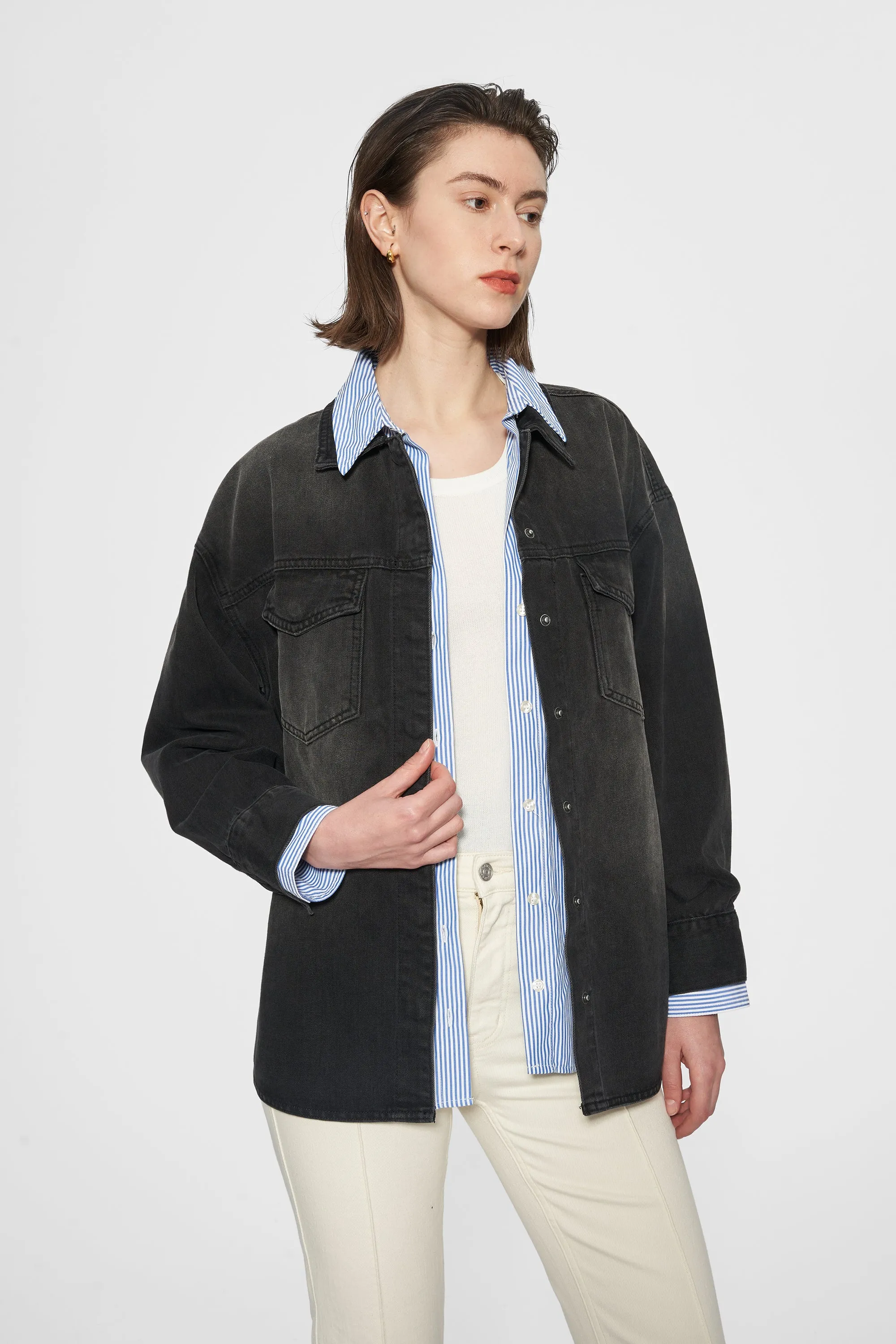 Oversized Denim Shirt Jacket