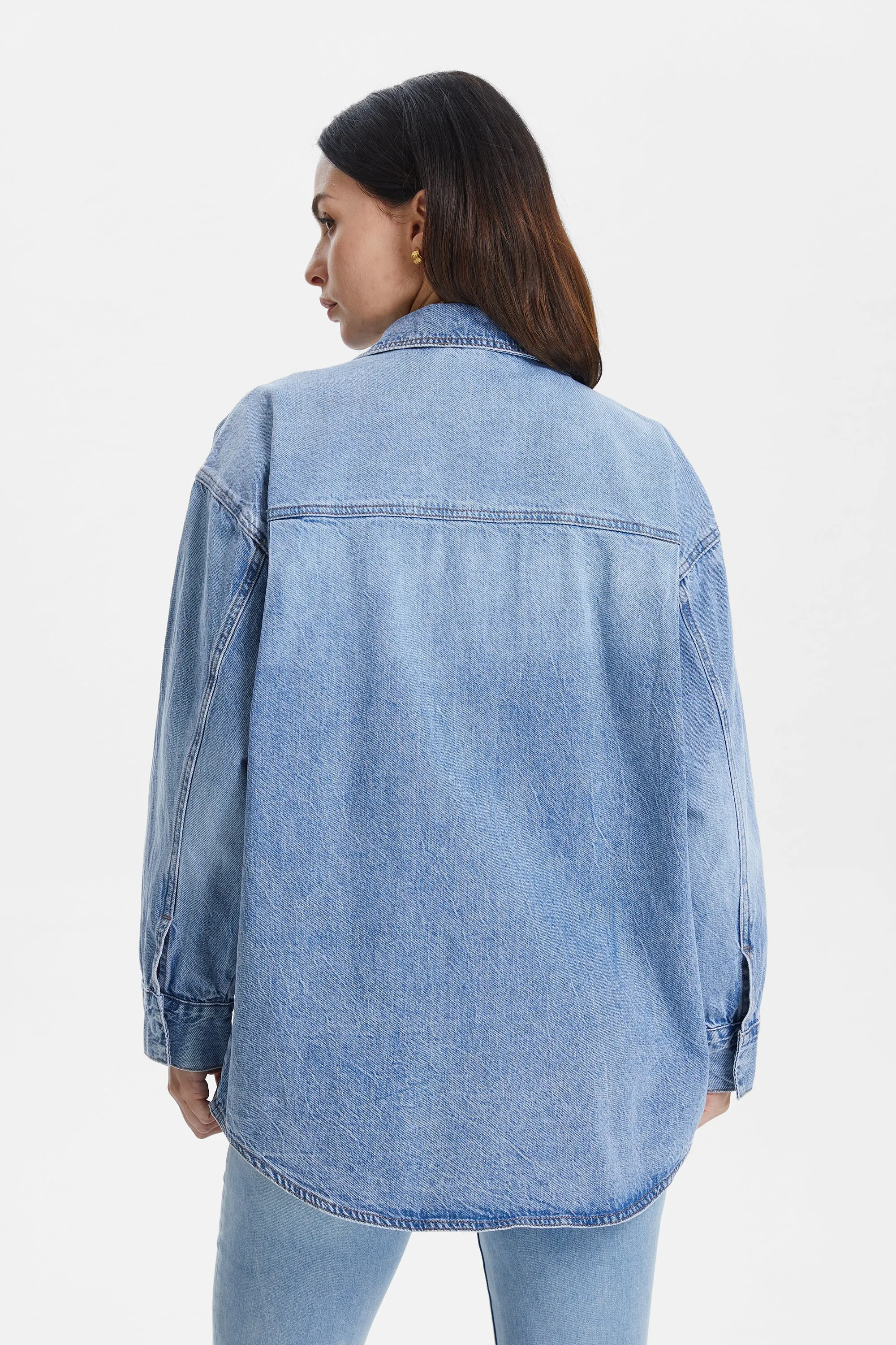 Oversized Denim Shirt Jacket