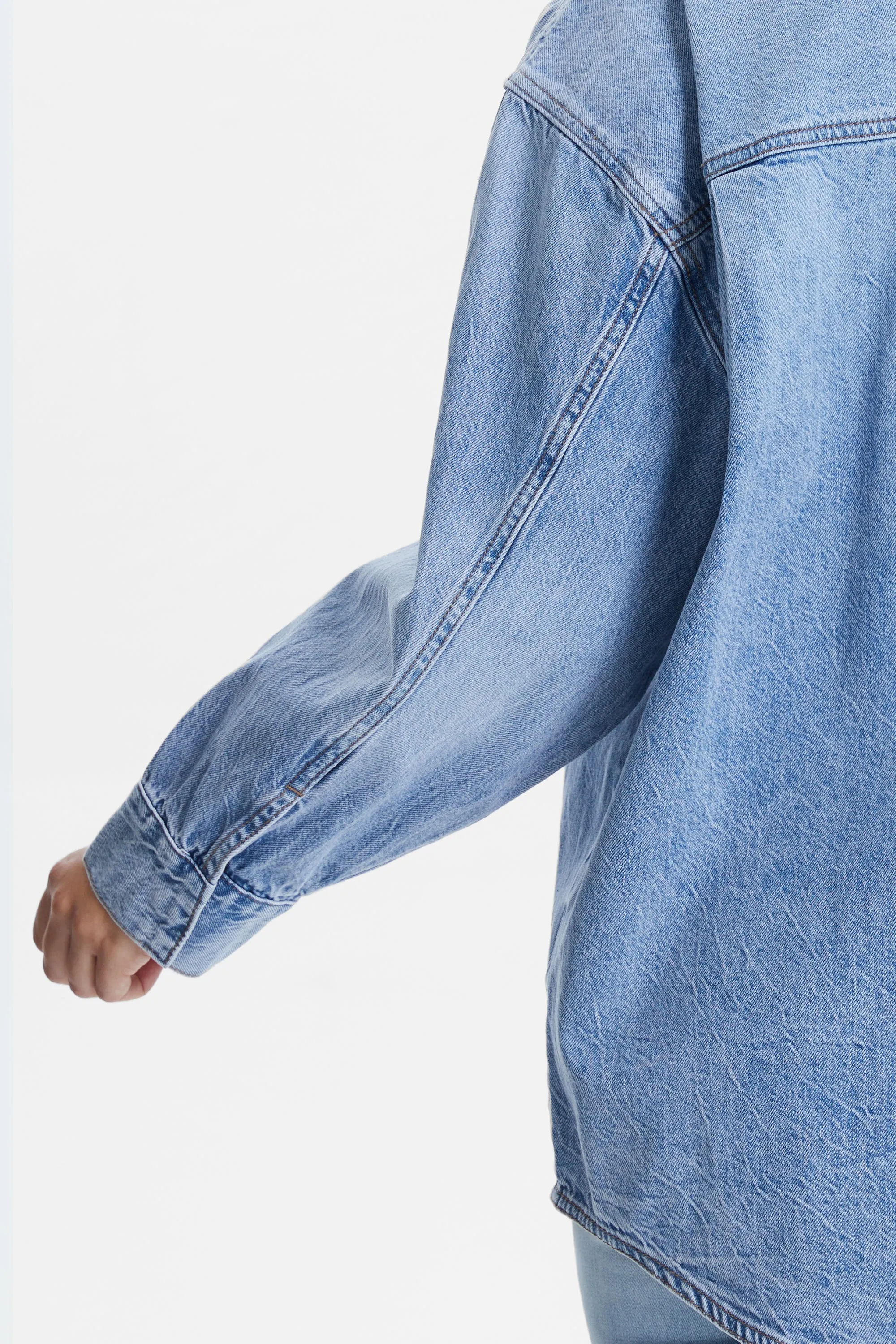 Oversized Denim Shirt Jacket