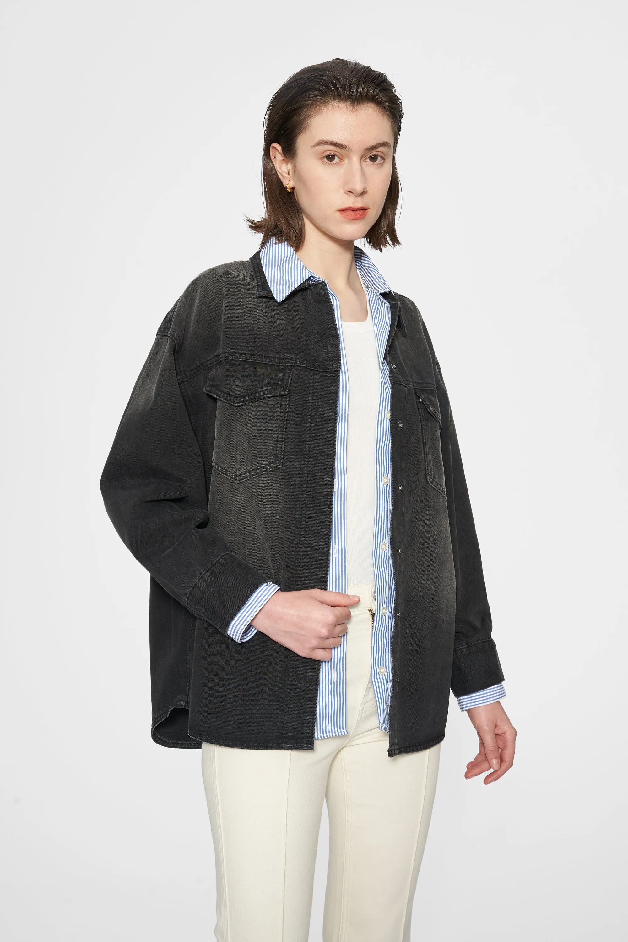 Oversized Denim Shirt Jacket