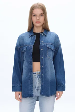 Oversized Denim Shirt Jacket