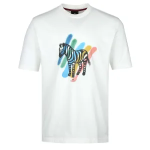 Paul Smith Broad Stripe Zebra T Shirt in White