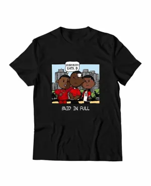 Peanuts Paid In Full Custom Graphic Tshirt Vintage Print Youth Cotton T- shirt