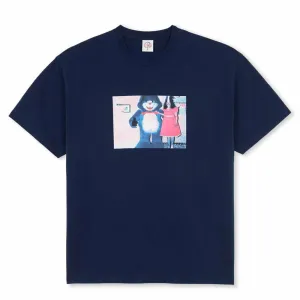 Polar Skateboards Pink Dress T-Shirt Dark Blue