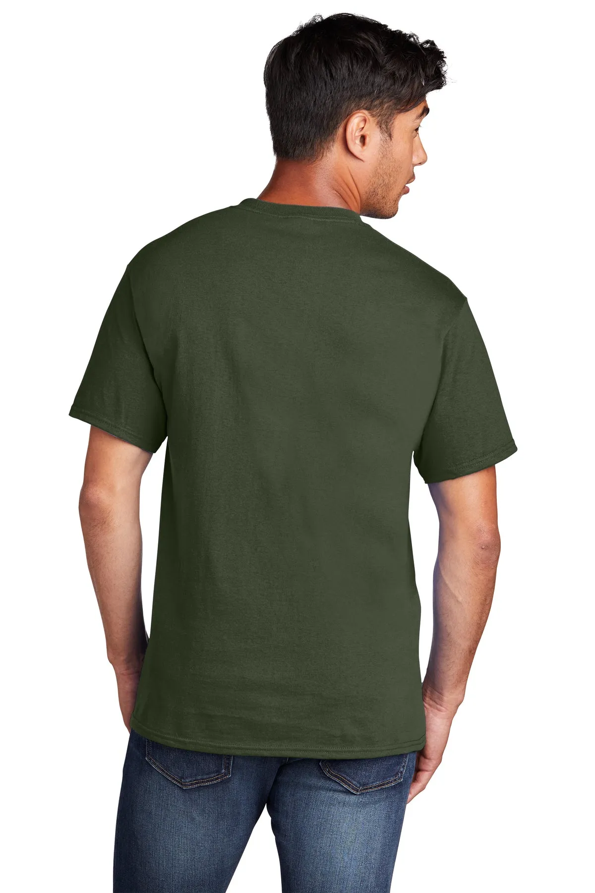 Port & Company Core Cotton Branded Tee's, Olive