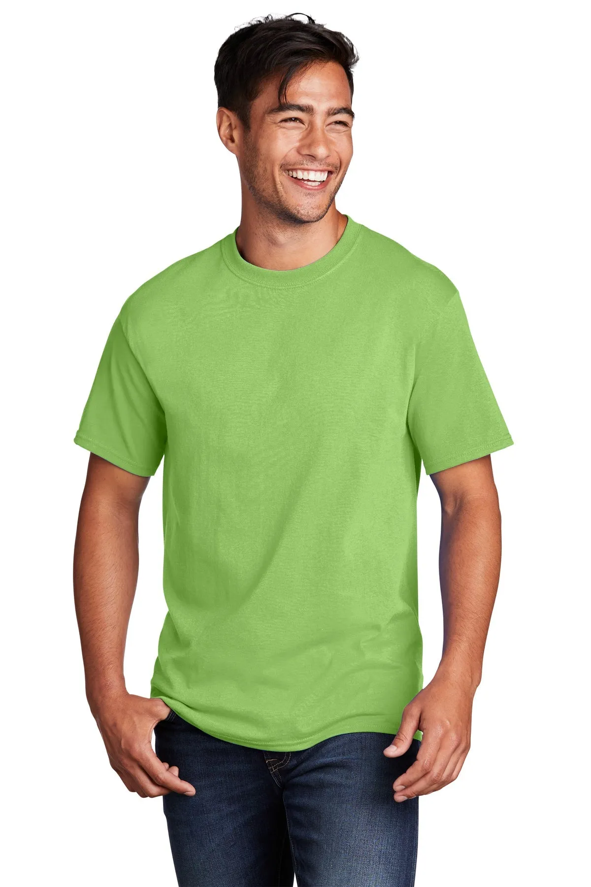 Port & Company Core Cotton Customized Tee's, Lime