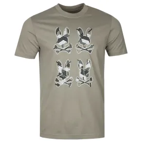 Psycho Bunny Plaza Graphic T Shirt in Wet Sand