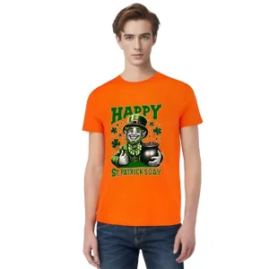 Radiant Orange St. Patrick's Day Leprechaun & Pot of Gold T-Shirt