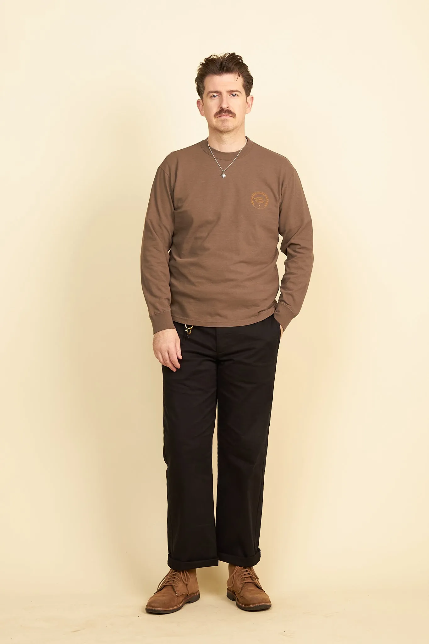 Rats Ash Long Sleeve T-shirt - Ash Brown