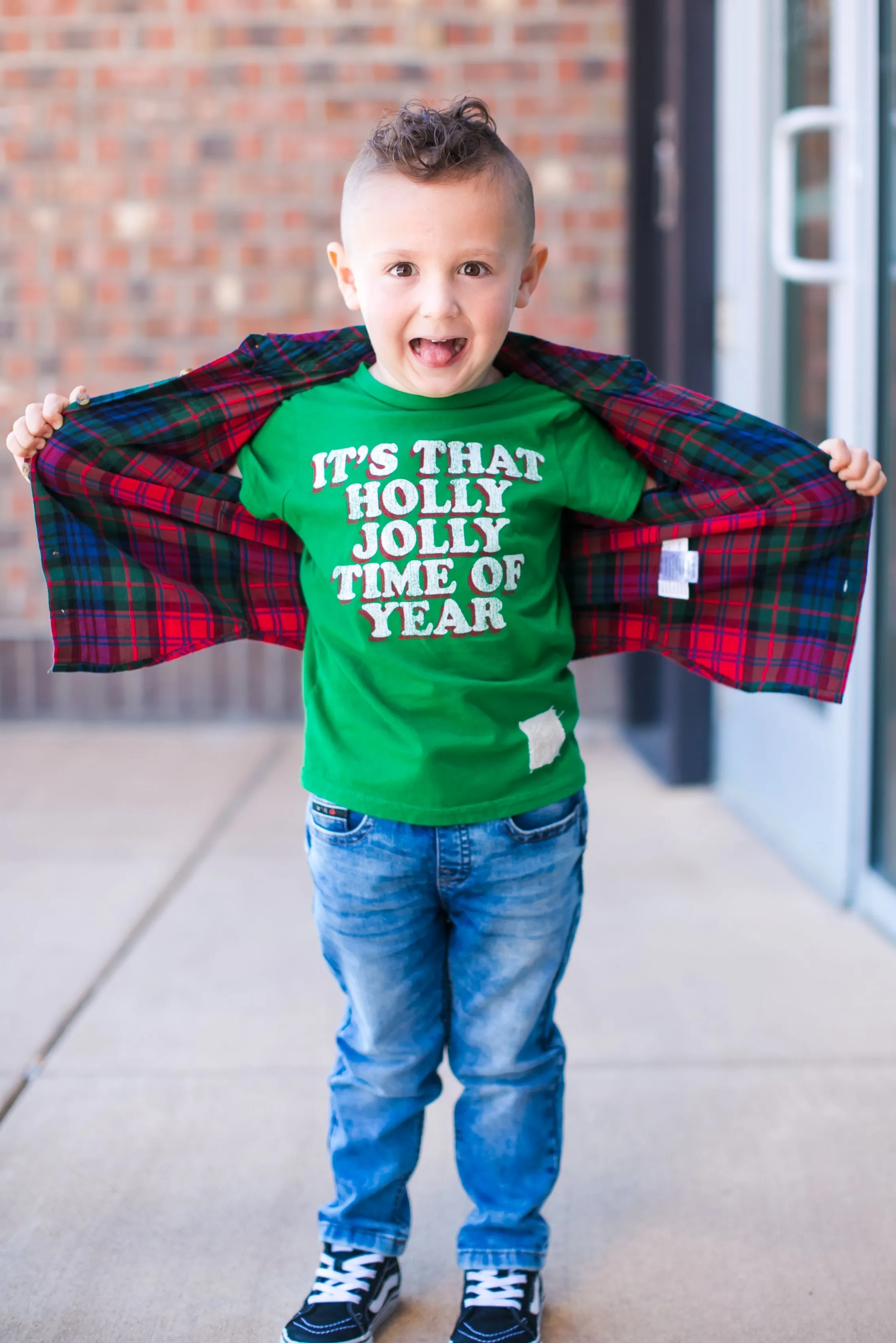 Retro Brand - Holly Jolly Tee in Green