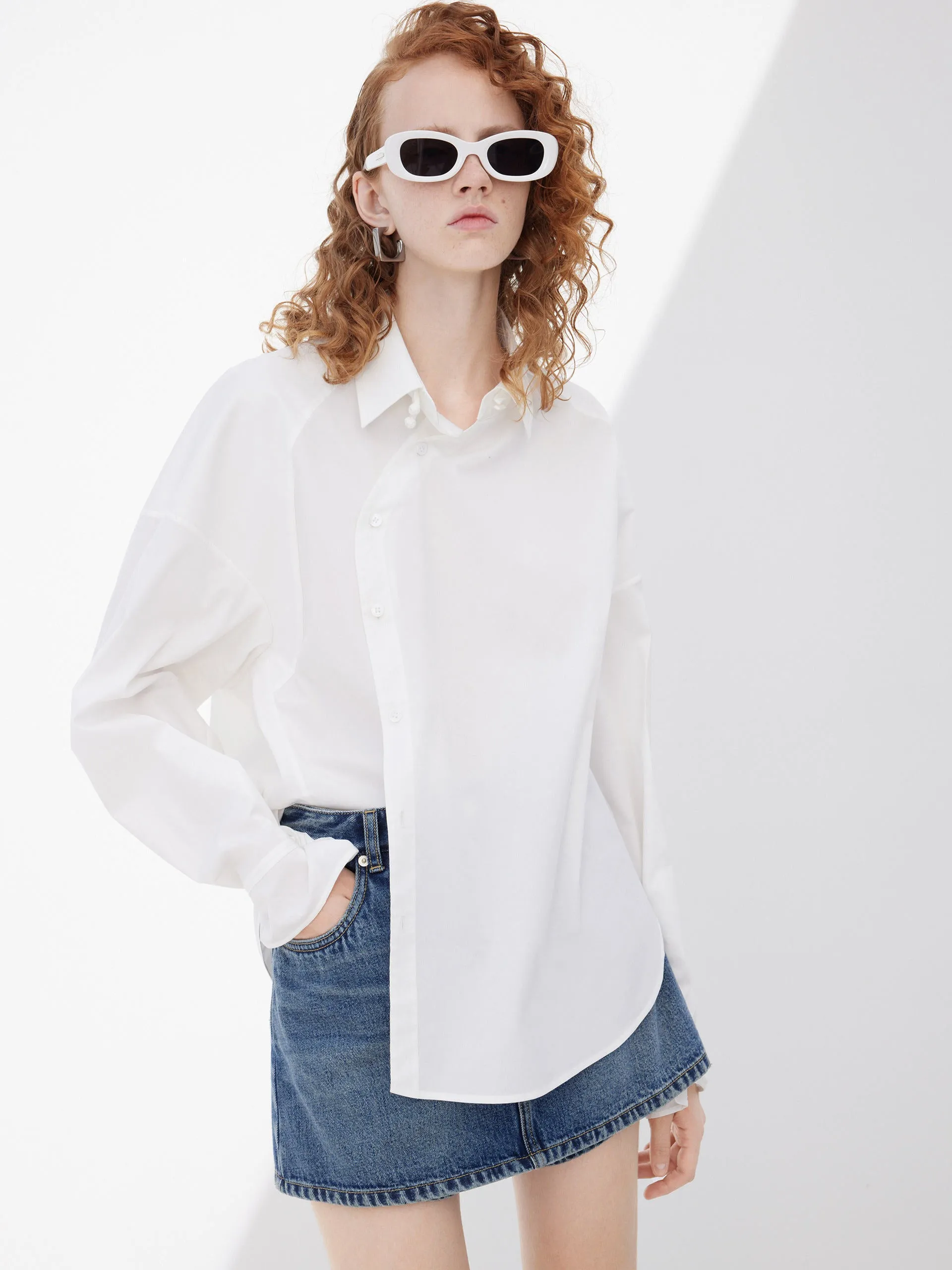 Slanted Placket Shirt