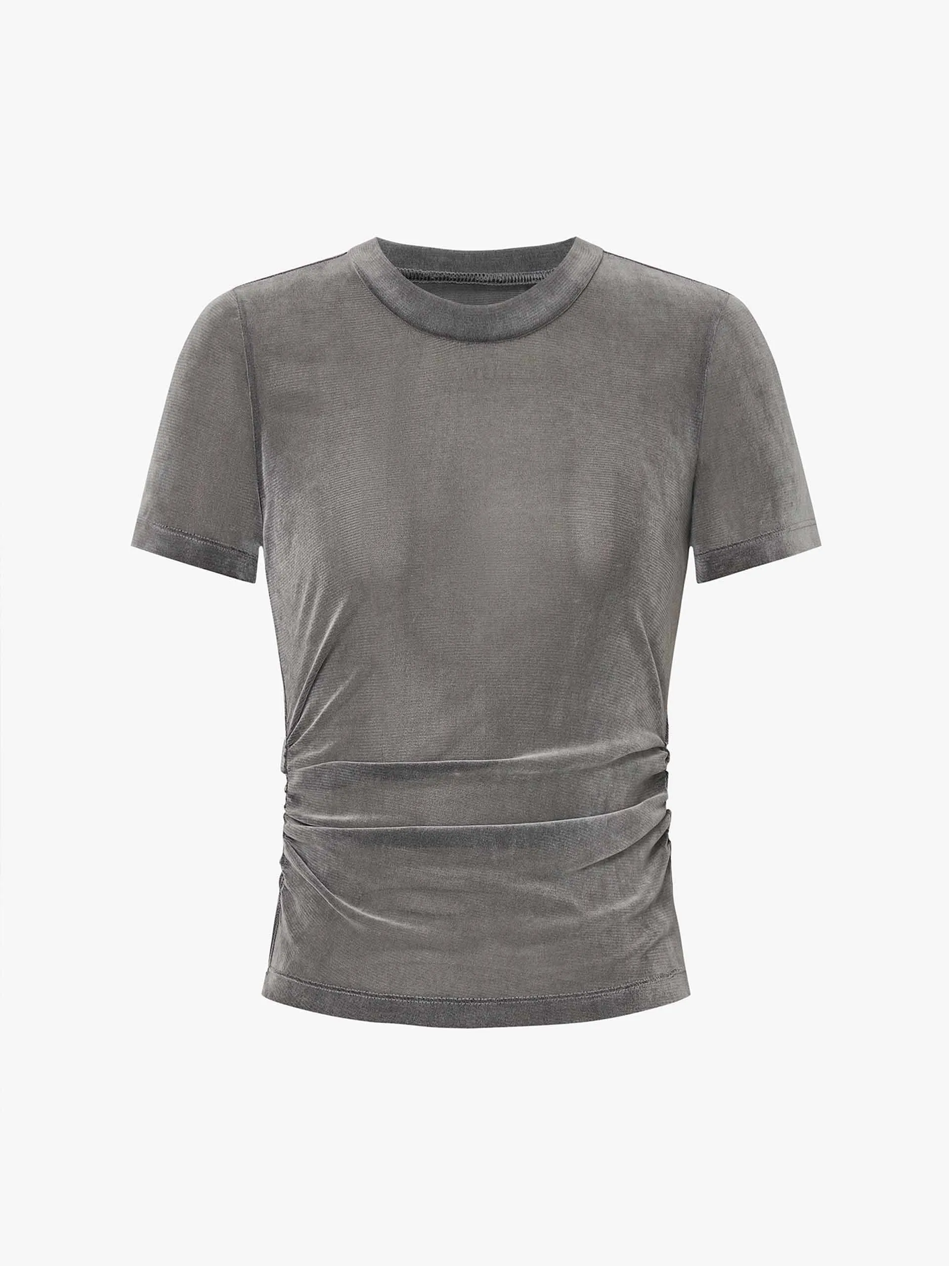 Slim Fit Pleated T-shirt