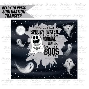 Spooky Boos Tumbler Wrap, Tumbler Sublimation Transfer, Ready To Press, Heat Transfer, Skinny 20 OZ, Skinny 30 OZ, Halloween Heat Design