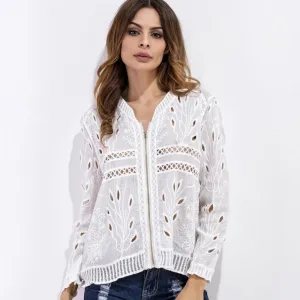 Summer Lace Beach Long Sleeve Shirt