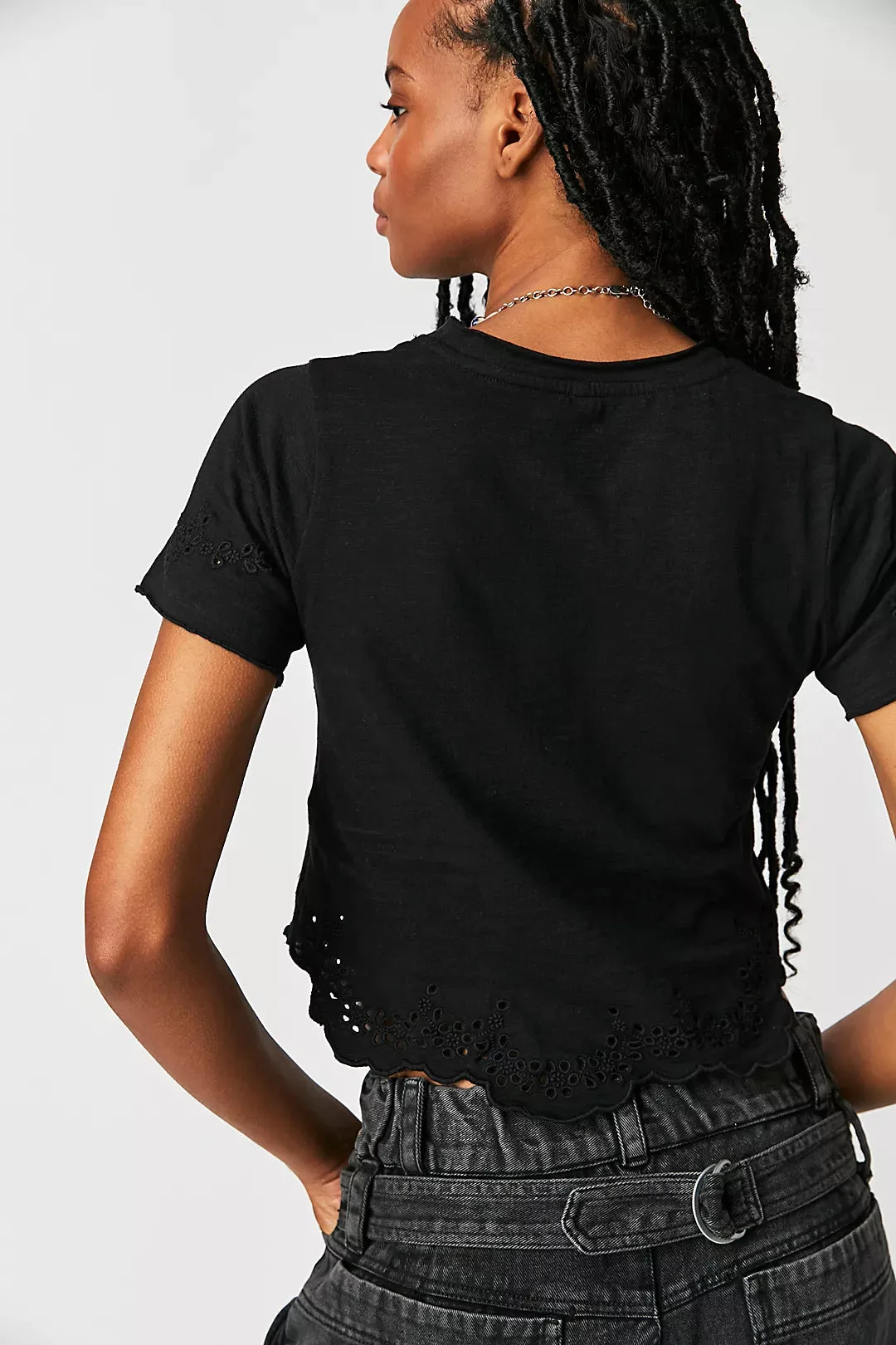 The Call Me Baby Tee by Free People - Black