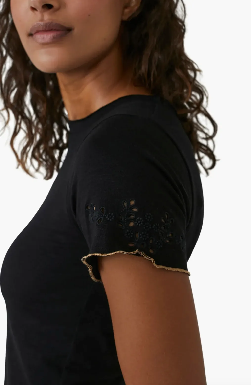 The Call Me Baby Tee by Free People - Black