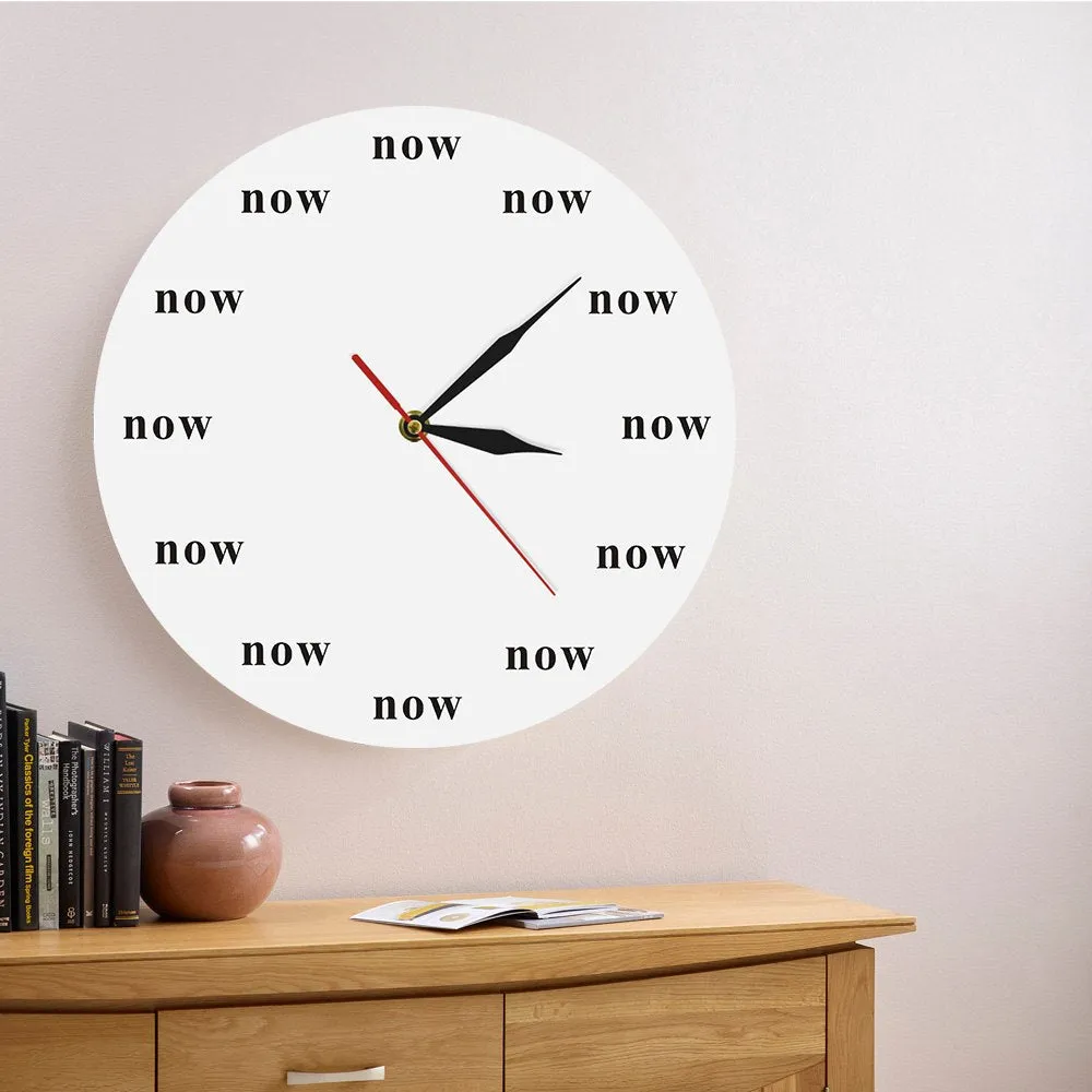 The Time is Now Wall Clock Now Time Motivational Clock Mindfulness Gift The Power of Now Your Daily Reminder to Live in the Now