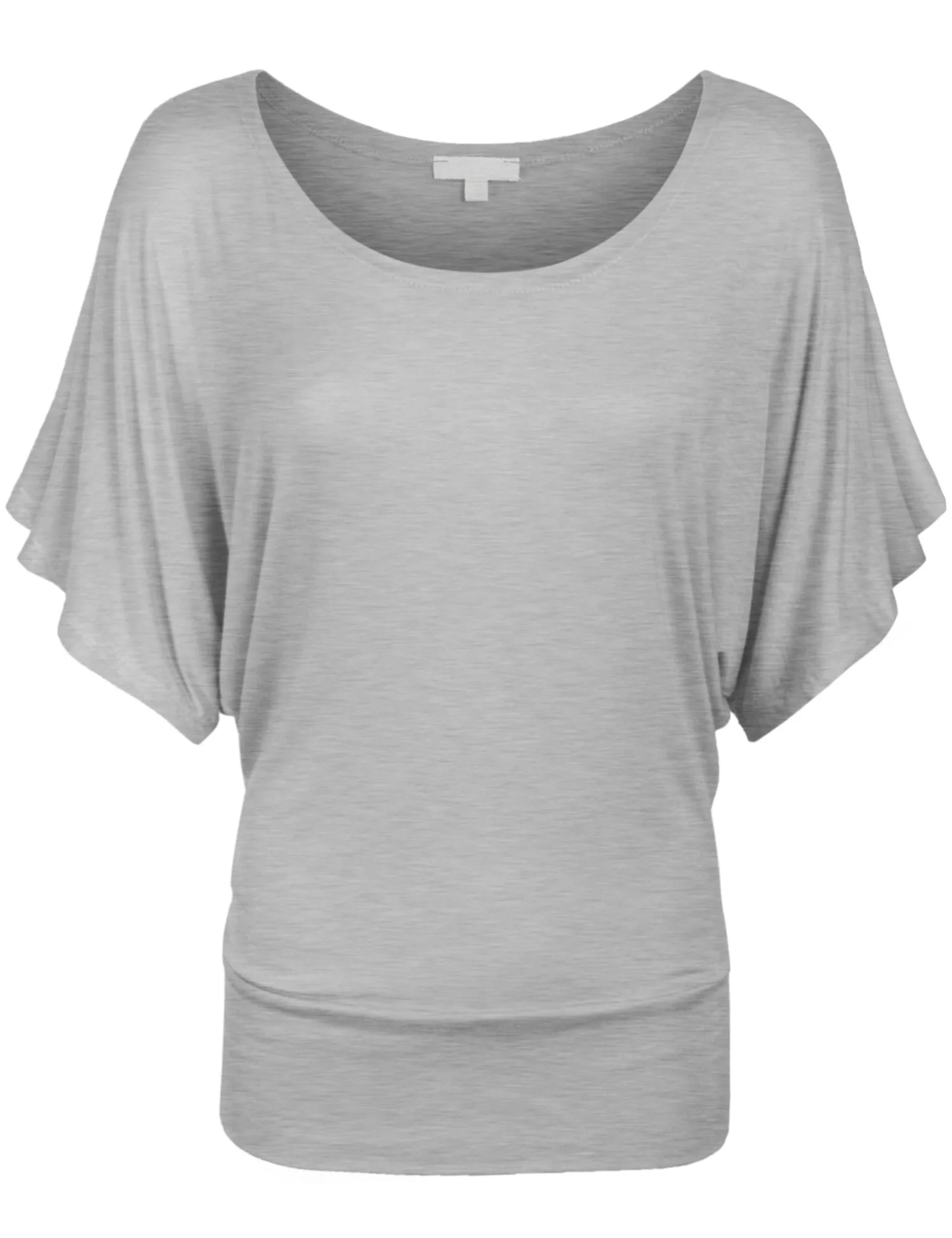 Trendy Dolman Kimono Sleeve Casual Drape Top T-Shirt (S-3X)