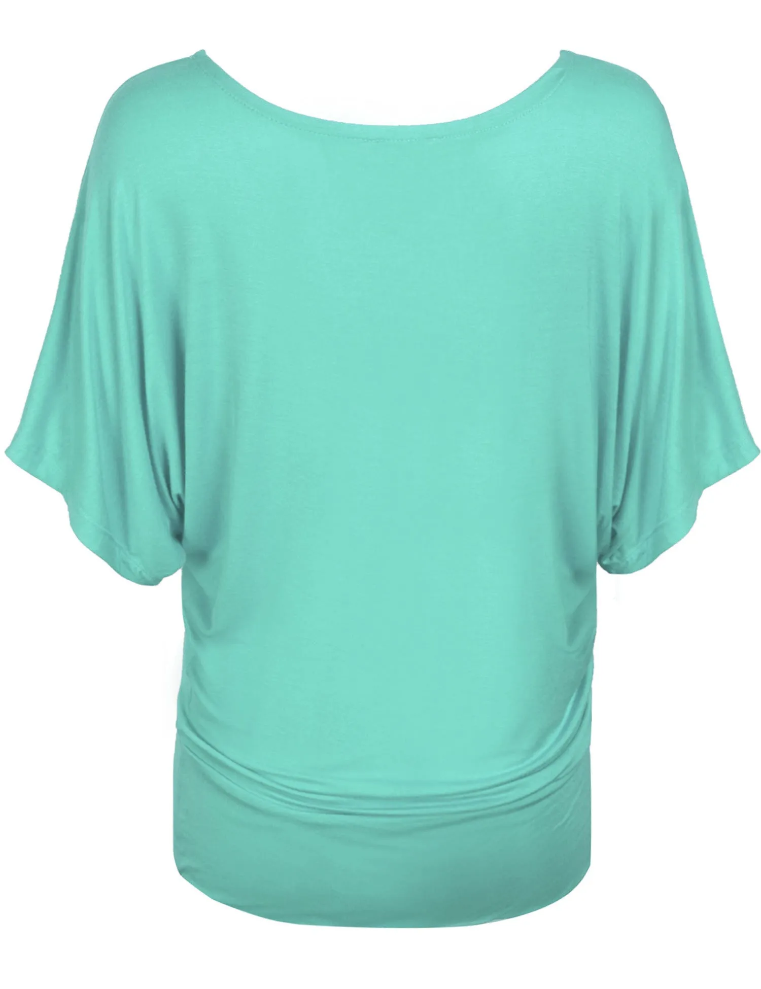 Trendy Dolman Kimono Sleeve Casual Drape Top T-Shirt (S-3X)