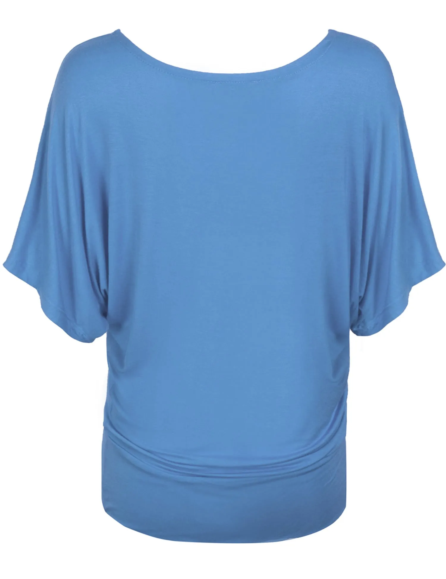 Trendy Dolman Kimono Sleeve Casual Drape Top T-Shirt (S-3X)