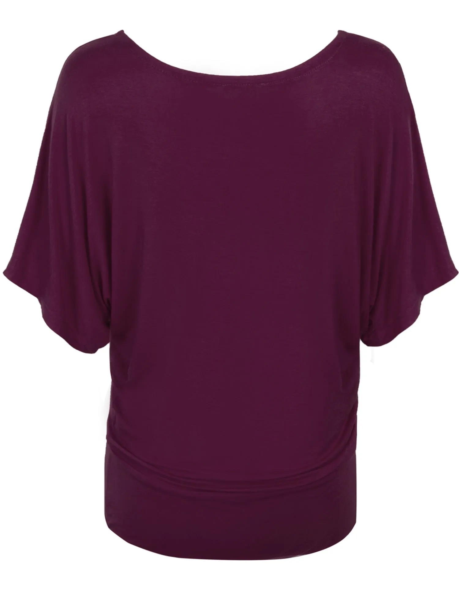 Trendy Dolman Kimono Sleeve Casual Drape Top T-Shirt (S-3X)