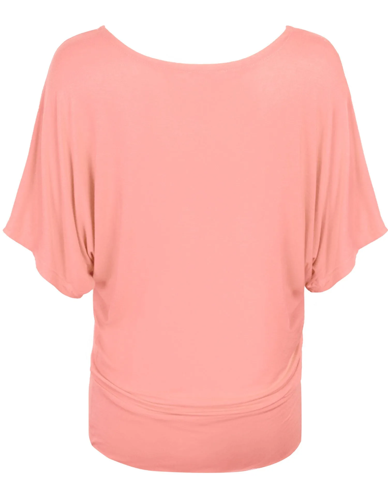 Trendy Dolman Kimono Sleeve Casual Drape Top T-Shirt (S-3X)