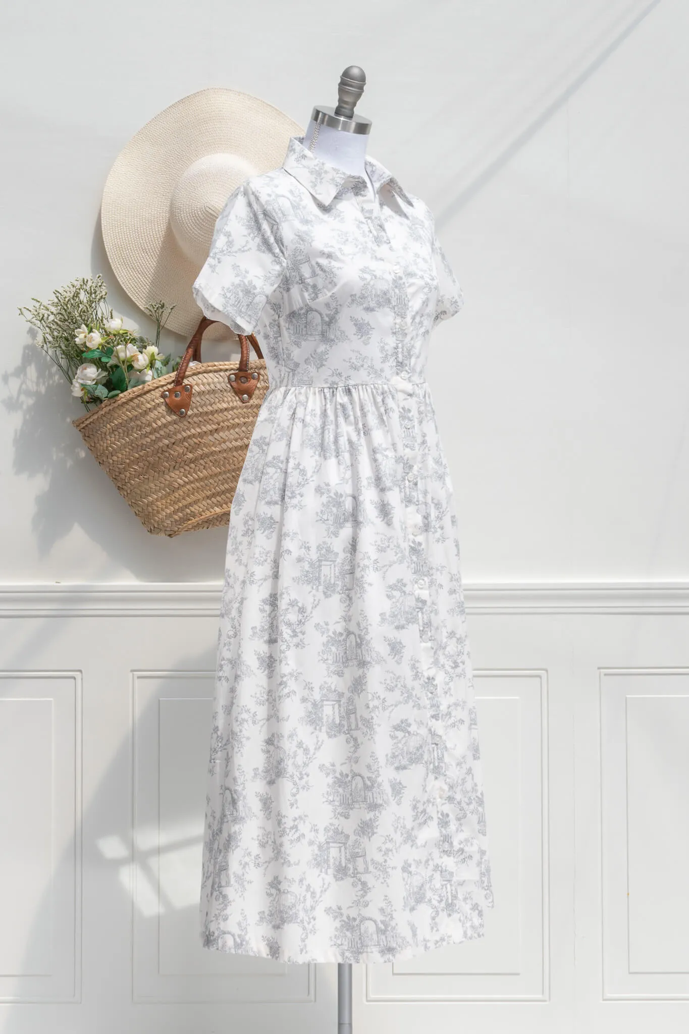 Très Jolie Toile Midi Dress