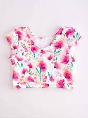 Whitney Deal Dancewear | Crop Top | Watercolor Floral