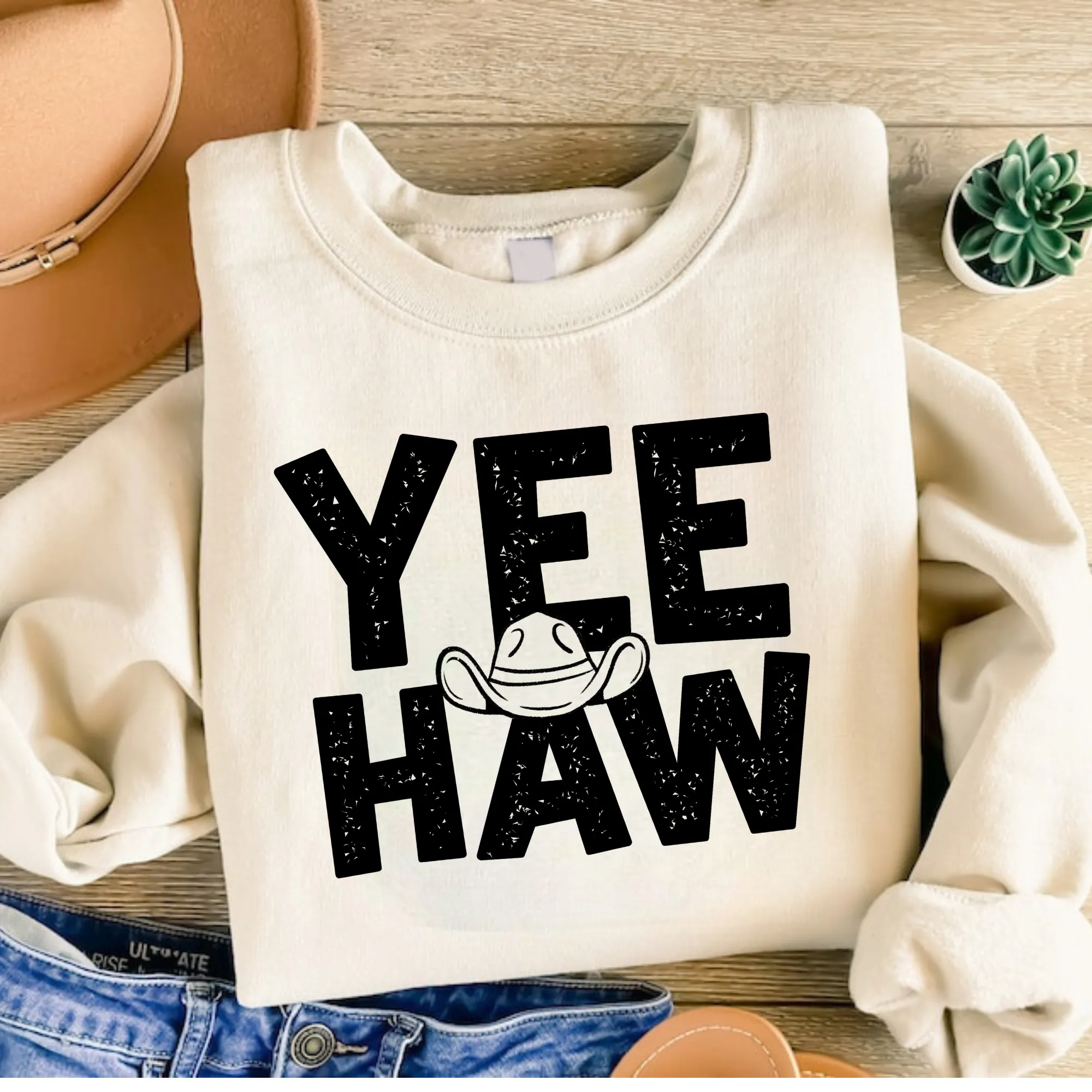 Yee Haw Western Crewneck Sweatshirt