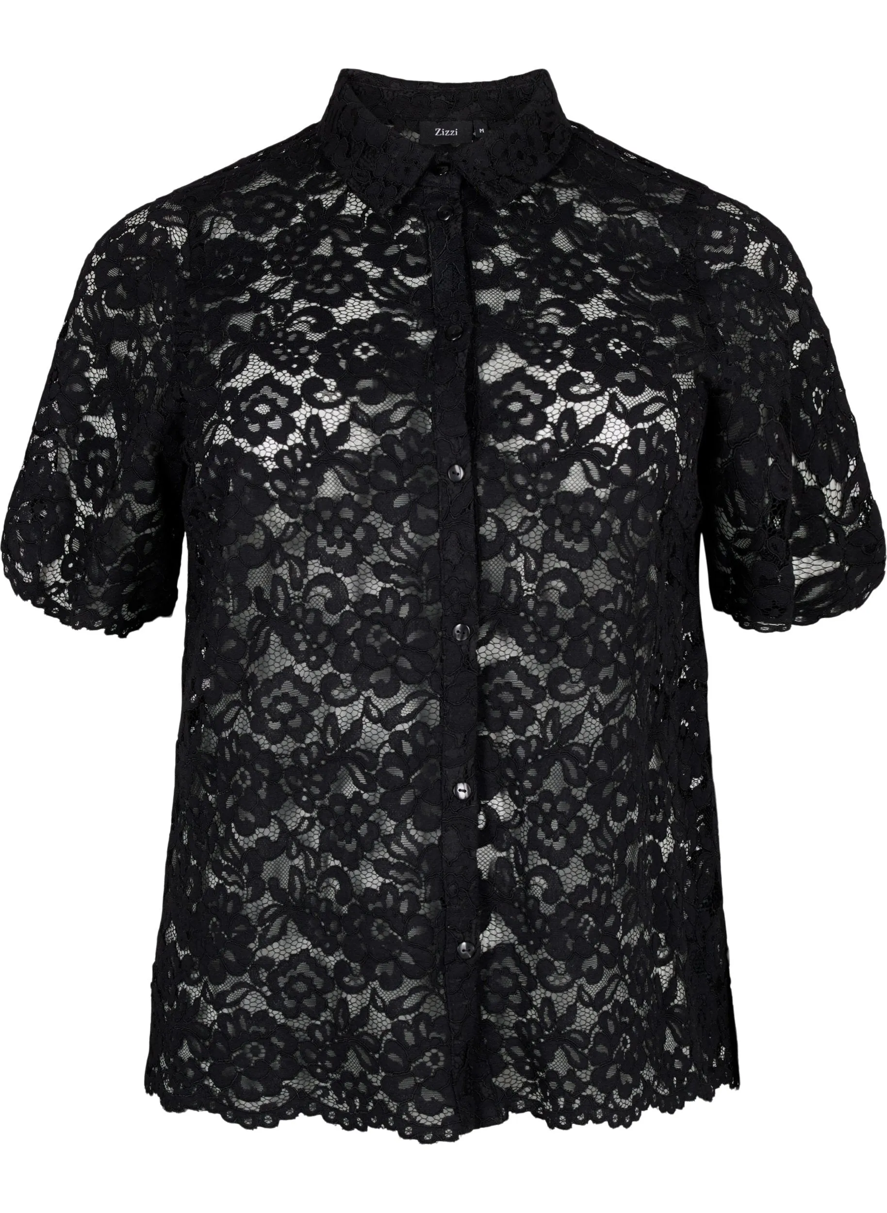 Zizzi Black Lace Shirt