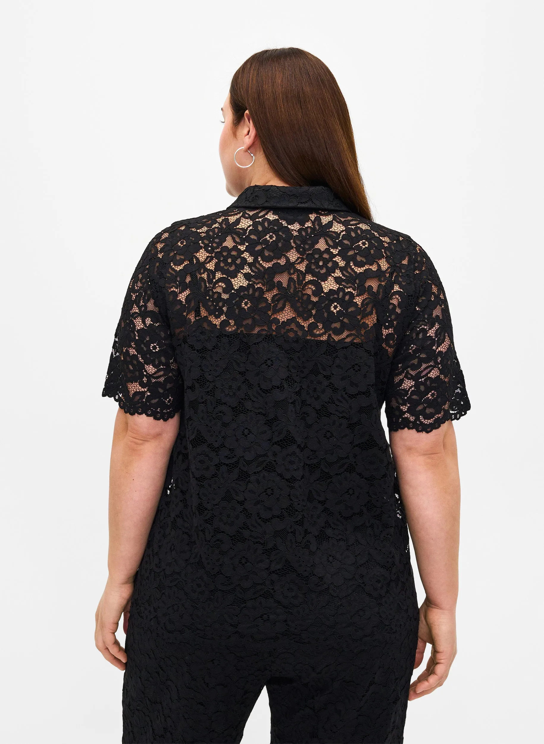 Zizzi Black Lace Shirt