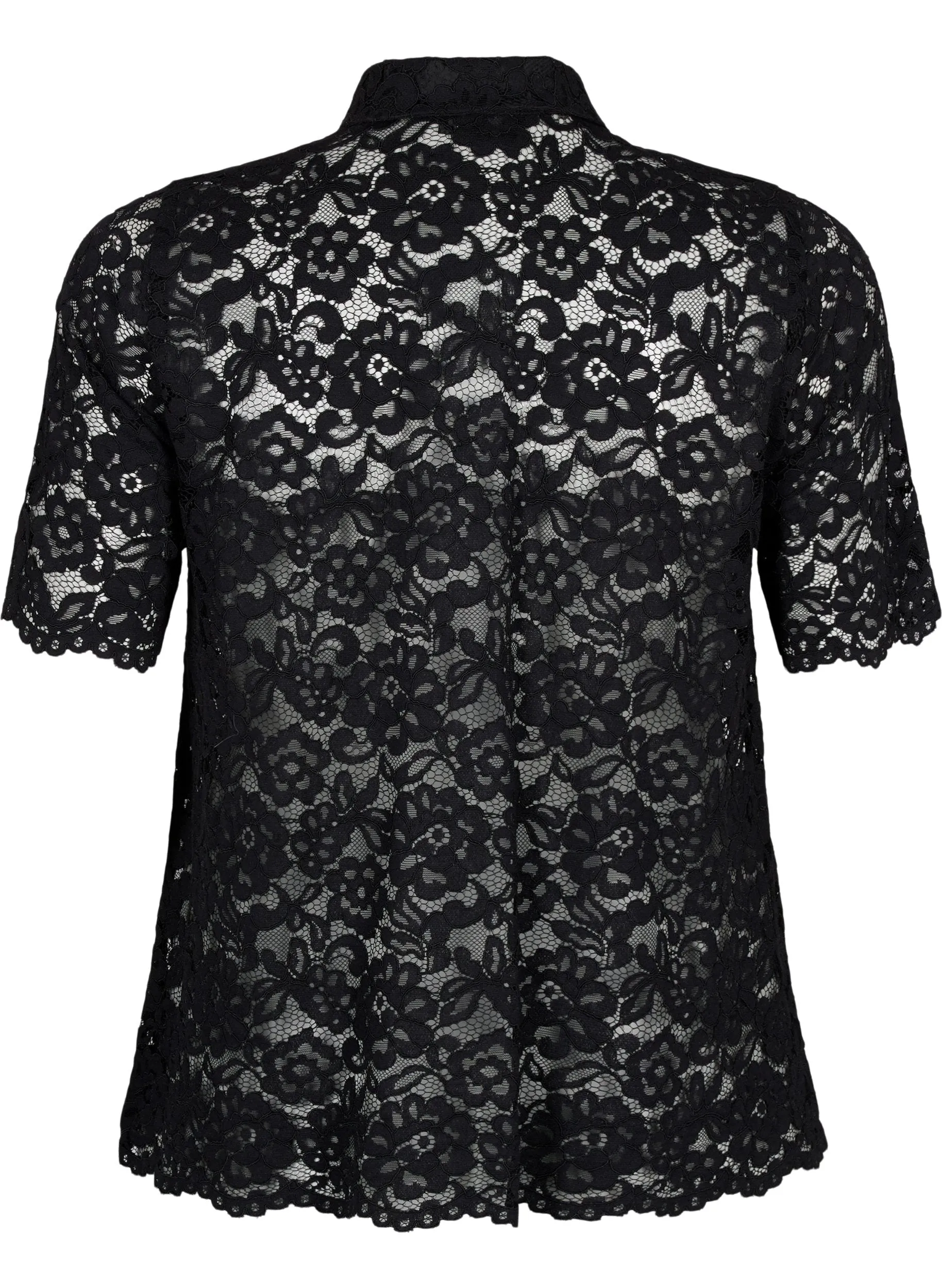 Zizzi Black Lace Shirt